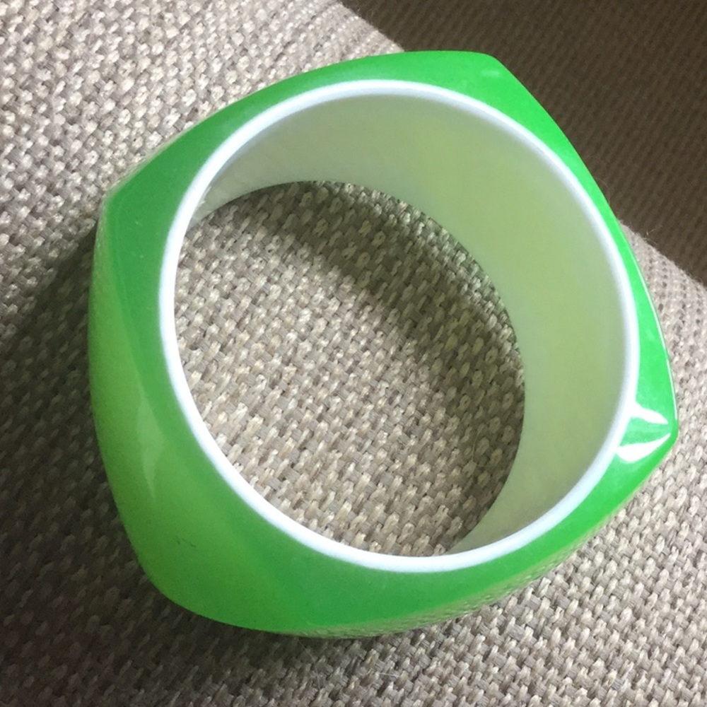 Mid century iconic bangle bracelet boho Coachella festival cowgirl neon green
